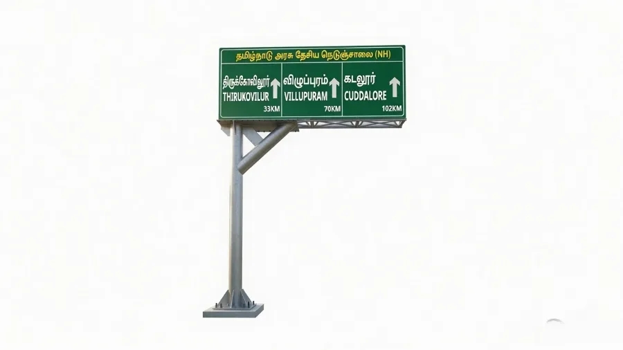 Sign board and cantilever installation