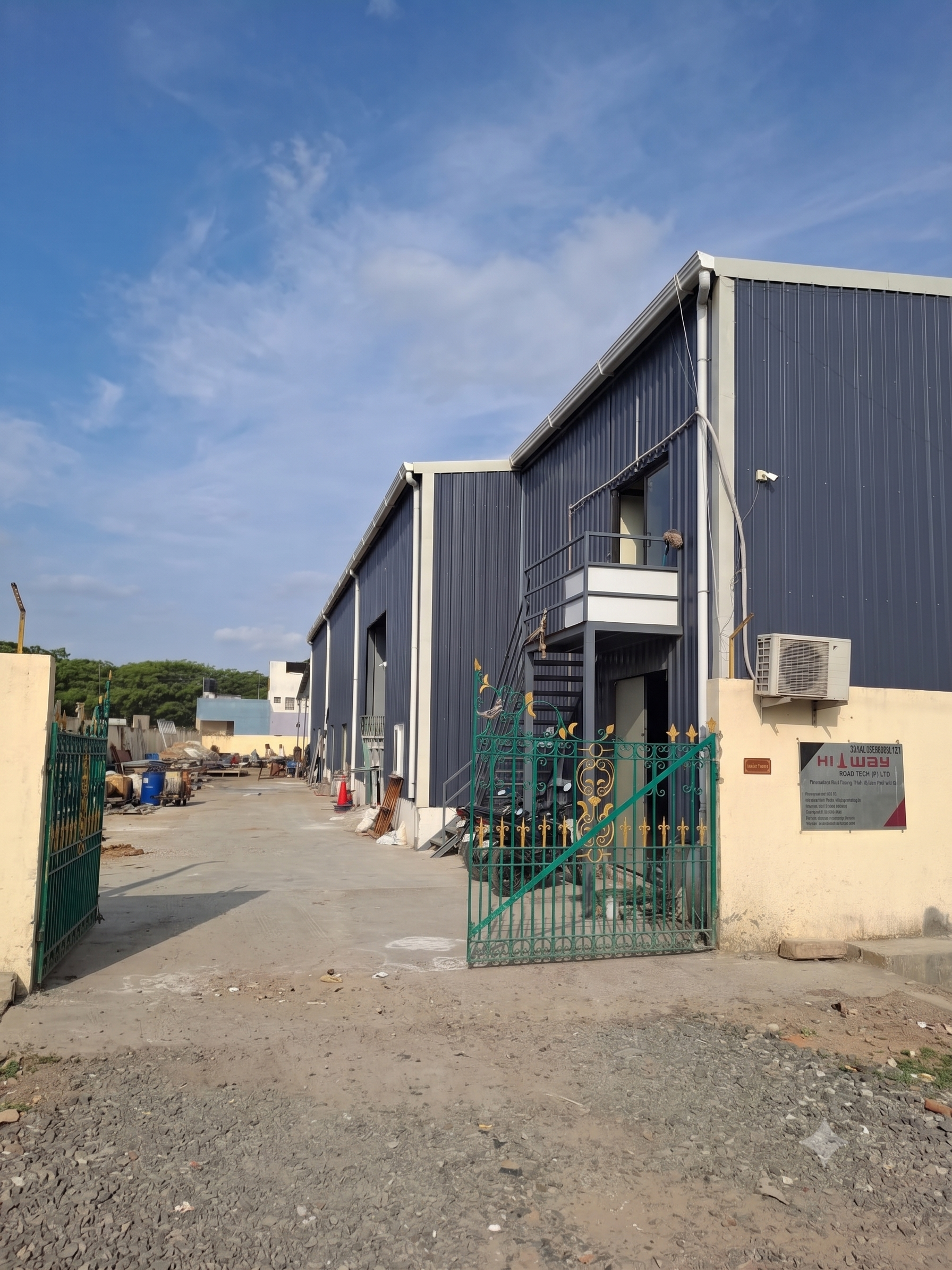 Hi Way Road Tech manufacturing facility gate, Chennai